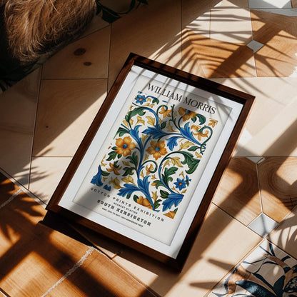 William Morris Exhibition Art Print, South Kensington Floral Poster, Arts and Crafts Bird Print, Giclee Paper Poster, Vintage Museum WallArt