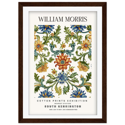William Morris Exhibition Art Print, South Kensington Floral Poster, Bird Print, Giclee Paper Poster, Vintage Museum Wall Art, Framed