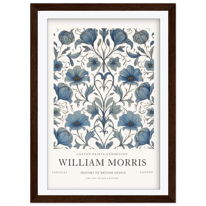 William Morris Cotton Print Exhibition Art Print, London Botanical Poster, Meadow & Wildflower Wall Art, Giclee Paper Poster, Vintage Print