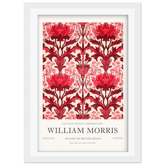 William Morris Poppy Art Print, History of British Design Poster, Red Acanthus Wall Art, Giclee Poster, Vintage Botanical London Decor