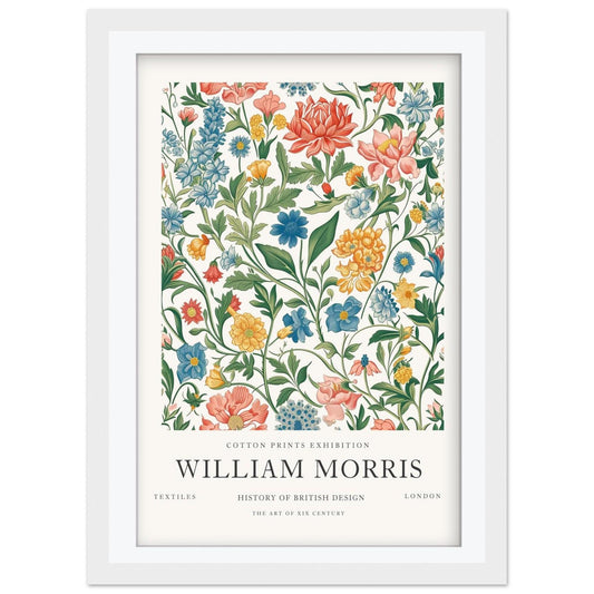 William Morris Wildflower Art Print, History of British Design Poster, Colorful Botanical Wall Art, Giclee Museum Poster, London Home Decor