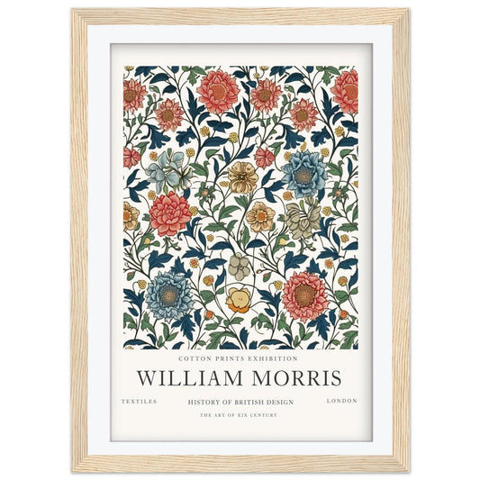 William Morris Bird Art Print, History of British Design Poster, Indigo Blue Botanical Wall Art, Giclee Museum Poster, London Gallery Decor