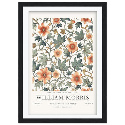 William Morris Floral Art Print, History of British Design Poster, Blue Acanthus Wall Art, Museum Poster, South Kensington Exhibition Decor