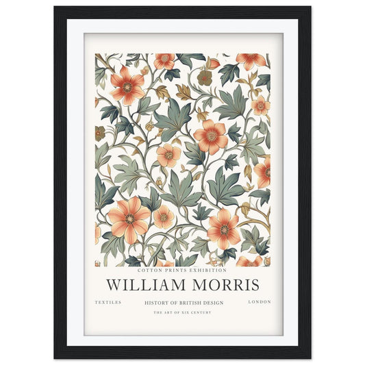 William Morris Floral Art Print, History of British Design Poster, Blue Acanthus Wall Art, Museum Poster, South Kensington Exhibition Decor