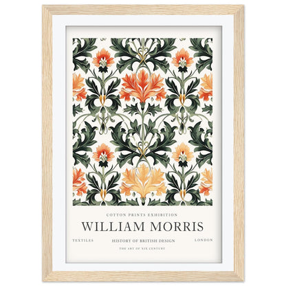 William Morris Exhibition Poster - Vintage Cotton Print Floral Wall Art