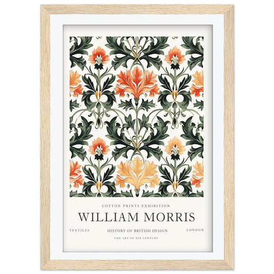 William Morris Exhibition Poster - Vintage Cotton Print Floral Wall Art